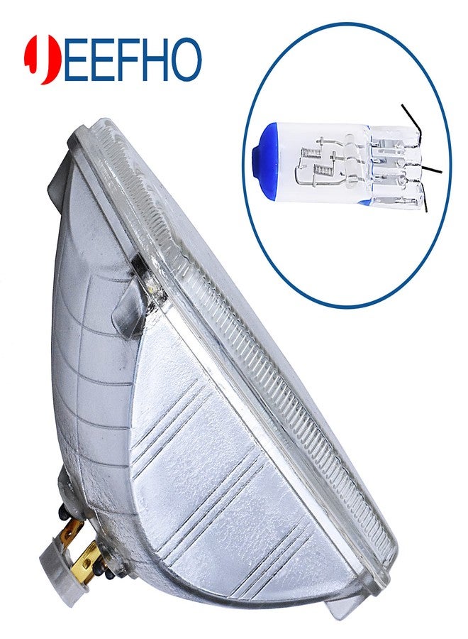 JEEFHO H4656 Super Vision Crystal Headlight, Halogen Sealed Beam Headlight, (5“square,165mm), Replaces# H4656 - Image 2