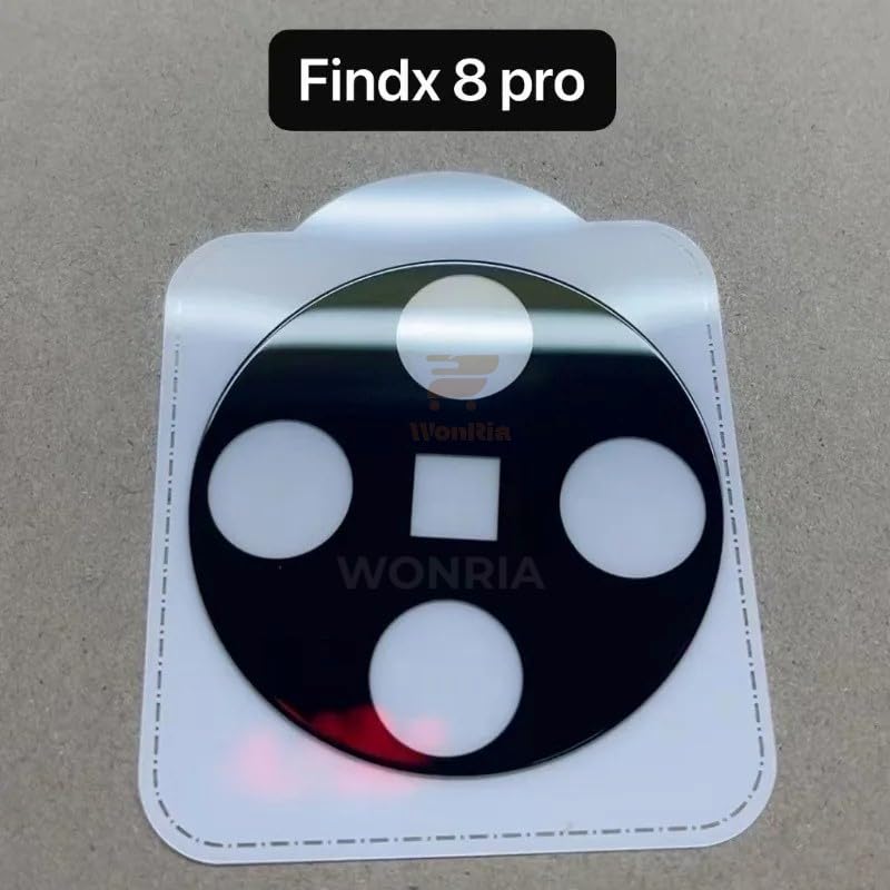 WonRia Back Camera Lens Protector for Oppo Find X8 Pro 5G Camera Glass Protector Guard [3D Premium] - Black - Image 2