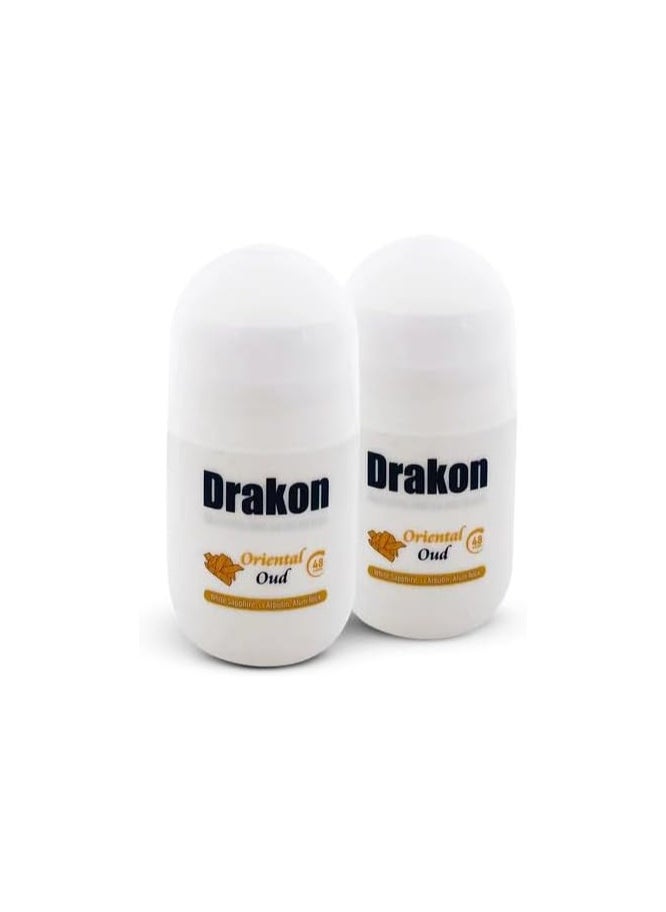 Drakon Whitening Roll On Deodorant Oriental Oud 50 ML 1+1