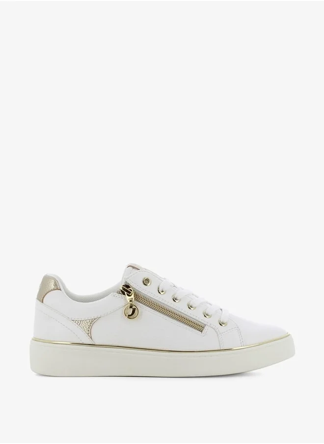 اس جي Women's Solid Sneakers with Lace-Up Closure