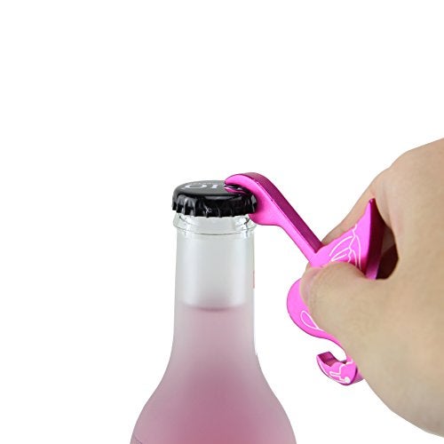 SWATOM Pink Flamingo 6PCS Bottle Opener Keychain Beer Openers Tool Key Chain Ring Accessories - Image 4