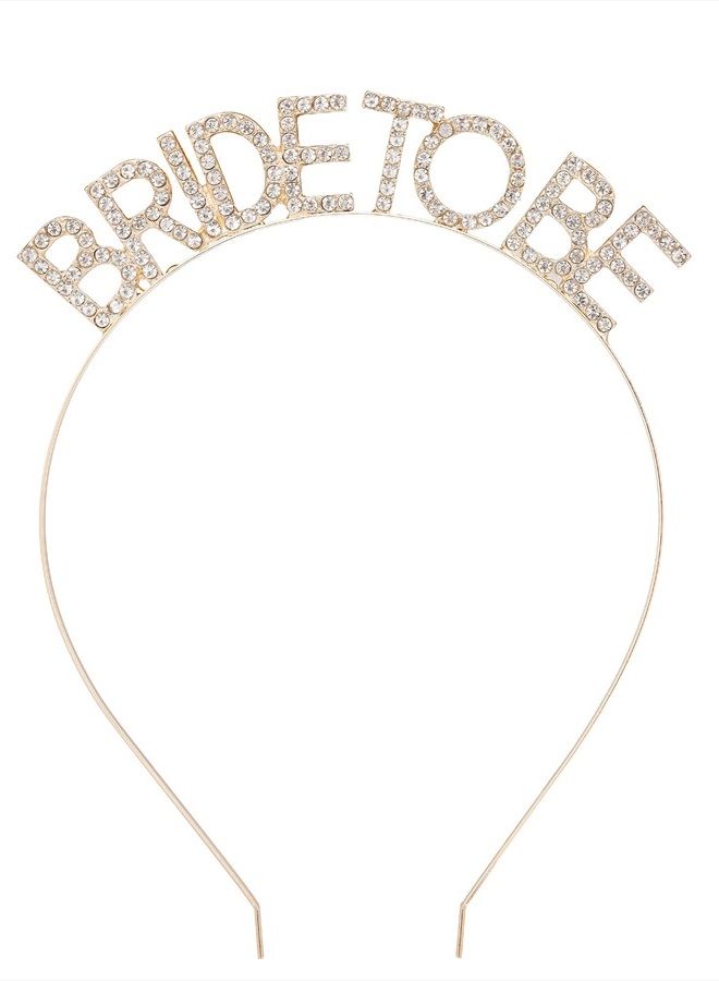 DaXi Wedding Bridal Tiaras Bride to Be Tiara Bridal Shower Headband Bachelorette Party Crown Decorations - Image 1