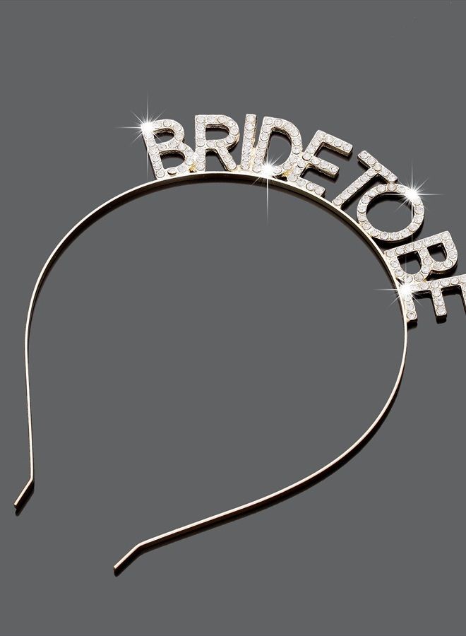 DaXi Wedding Bridal Tiaras Bride to Be Tiara Bridal Shower Headband Bachelorette Party Crown Decorations - Image 4