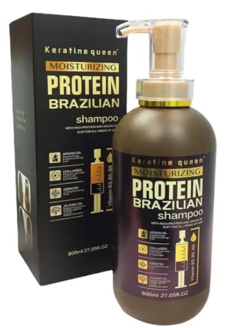 كيراتين كوين شامبو برازيلي بالبروتين المرطب 800 مل - Image 2