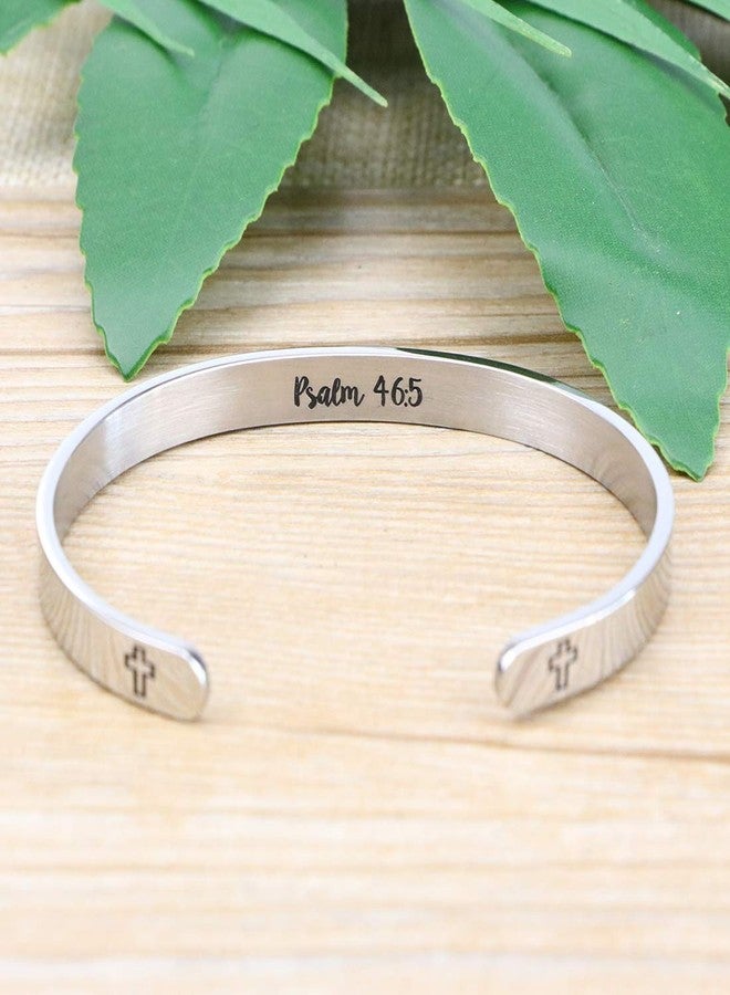 Memgift God is Within Her She Will not Fall Christian Bracelets for Women Inspirational Gifts for Her Bible Verse Jewelry Cuff Bangle - Image 4