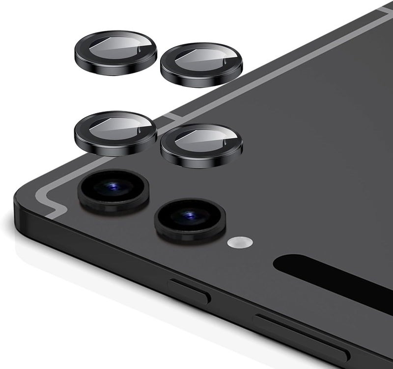 Excefore For Samsung Galaxy Tab S9 Ultra/Sm-X910/S9 Plus Sm-X810/ S9 Fe+ Camera Lens Protector, Hd Clarity Anti Scratch Dustproof Tempered Glass Back Camera Lens Protector With Aluminum Edging (2 Pcs) - Image 1