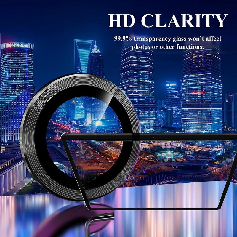 Excefore For Samsung Galaxy Tab S9 Ultra/Sm-X910/S9 Plus Sm-X810/ S9 Fe+ Camera Lens Protector, Hd Clarity Anti Scratch Dustproof Tempered Glass Back Camera Lens Protector With Aluminum Edging (2 Pcs) - Image 4