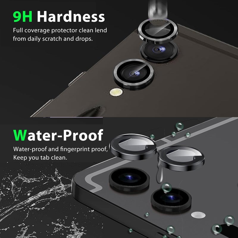 Excefore For Samsung Galaxy Tab S9 Ultra/Sm-X910/S9 Plus Sm-X810/ S9 Fe+ Camera Lens Protector, Hd Clarity Anti Scratch Dustproof Tempered Glass Back Camera Lens Protector With Aluminum Edging (2 Pcs) - Image 5