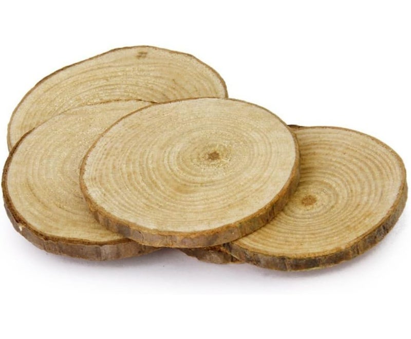 Natural Wood Log Slices Discs 5X5X0 5CM For DIY Crafts Wedding Centerpieces Home Decor - Image 1