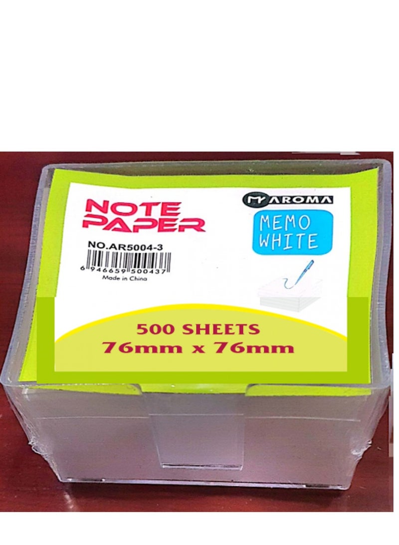 أروما ملاحظات لاصقة  - ٥٠٠ ورقة - ٧٦×٧٦ مم | ورق ملاحظات ذاتي اللصق للاستخدام المكتبي والمنزلي