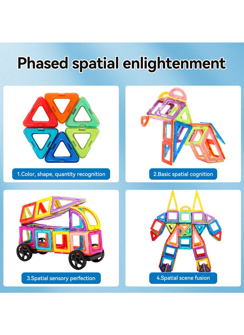 134 Pieces Ferris Wheel Magnet Building Blocks Children'S Magnetic 3d Toy Set Sensory Creative Game Education Suitable For Boys And Girls Over 3 Years Old  - Image 2