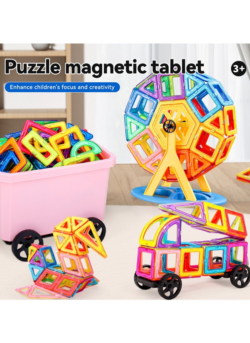 134 Pieces Ferris Wheel Magnet Building Blocks Children'S Magnetic 3d Toy Set Sensory Creative Game Education Suitable For Boys And Girls Over 3 Years Old  - Image 3