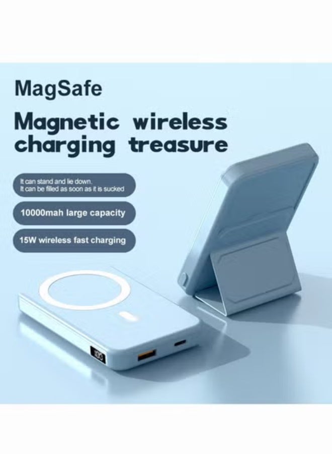 GULFLINK Magnetic Portable Power Bank Charger for Apple iPhone 15/14/13 Series 10000mah Light blue - Image 2