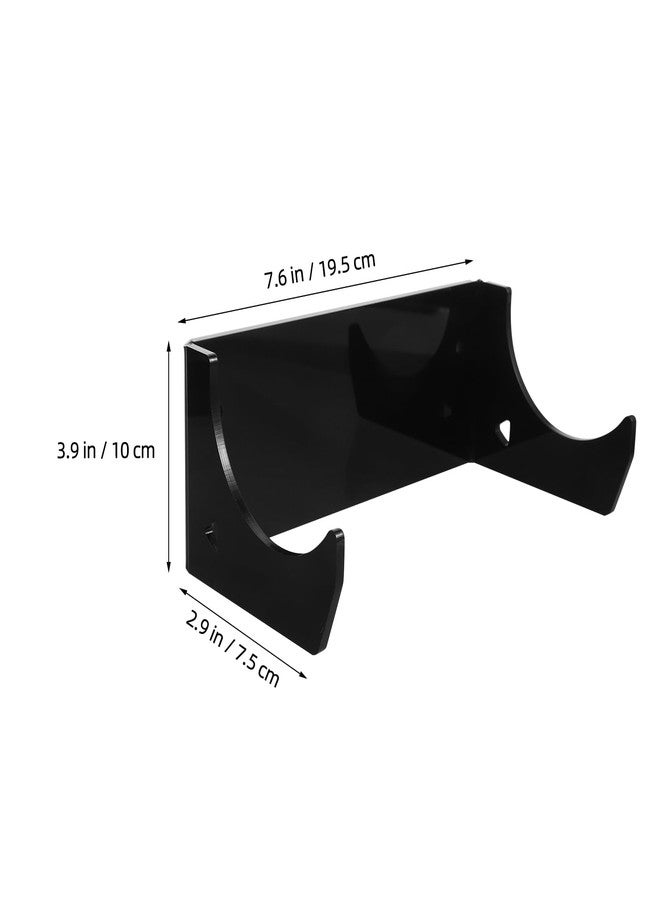 LABRIMP 2pcs Rolling Pin Holder Acrylic Wall-mounted Storage Rack for Kitchen Rolling Pin Display Hanger Versatile Organizer for Home and Restaurant Use Black - Image 2