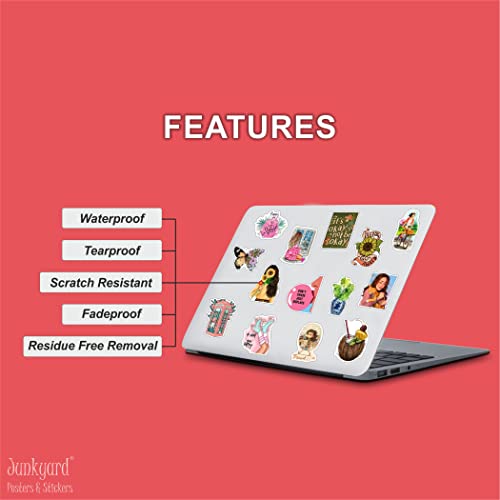 junkyard Vinyl Laptop Reusable Self-Adhesive Sticker s For Girls Journals Guitar Scrapbook Laptops (Pack Of 50) - Image 2