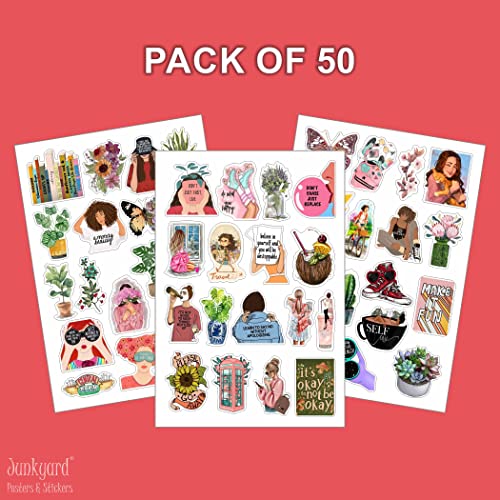 junkyard Vinyl Laptop Reusable Self-Adhesive Sticker s For Girls Journals Guitar Scrapbook Laptops (Pack Of 50) - Image 5
