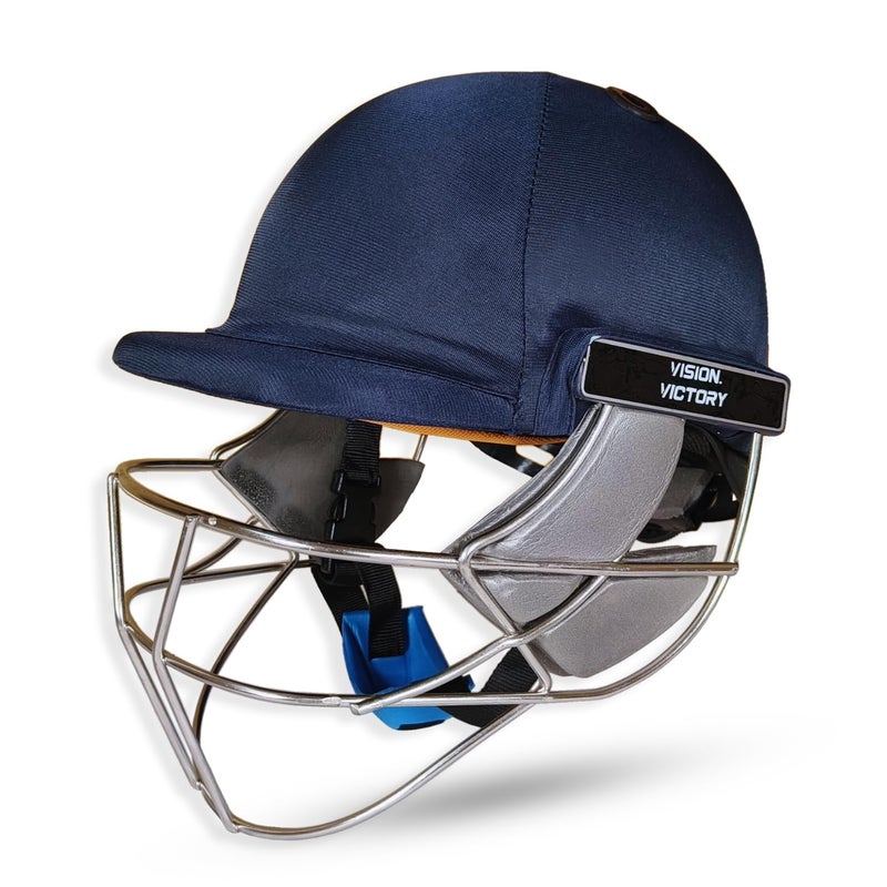 Prokick Shadow Cricket Helmet with Stainless Steel Grill | Lightweight, Comfortable Head Protection for Cricket | Head Fit Adjuster| Adjustable Straps | Comfortable Fit | Better Visibility (Navy - XL) - Image 1