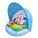 RAYBITU Inflatable Baby Pool Float with UPF50 Sun Protection Canopy Adjustable Safety Seat Interactive Toy Play Console Includes Ocean Animal Toys for Infants Toddlers 336 Months BlueGreen - Image 3