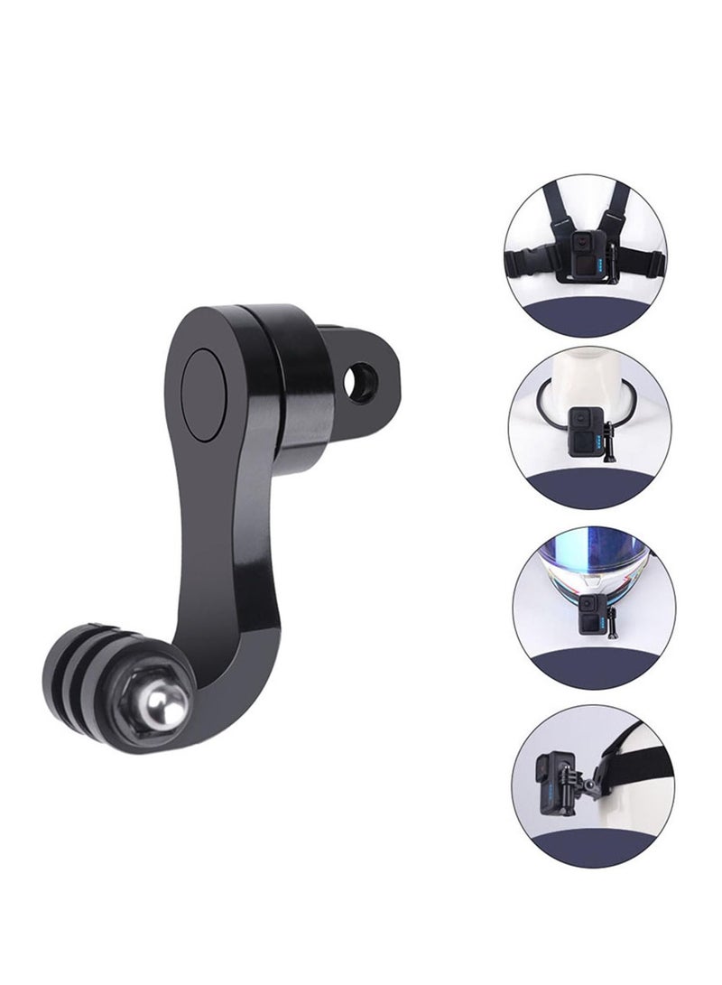 360° Helmet Chin J-Hook Stand Holder Camera Center Vertical Horizontal Shooting Connector 2PCS Compatible with GoPro Hero 10 9 8 Action Camera Photography Equipment Accessories - Image 5