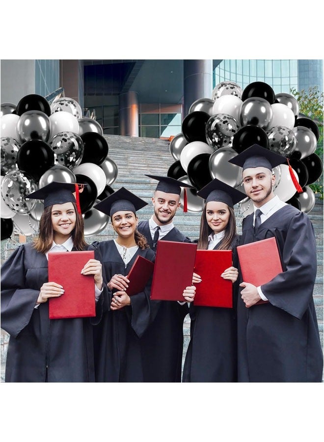 100Pcs Black White Silver Balloons Arch Kit,Party Decorations Garland Kit for Graduations Birthday Baby Shower Wedding Engagement Anniversary - Image 4