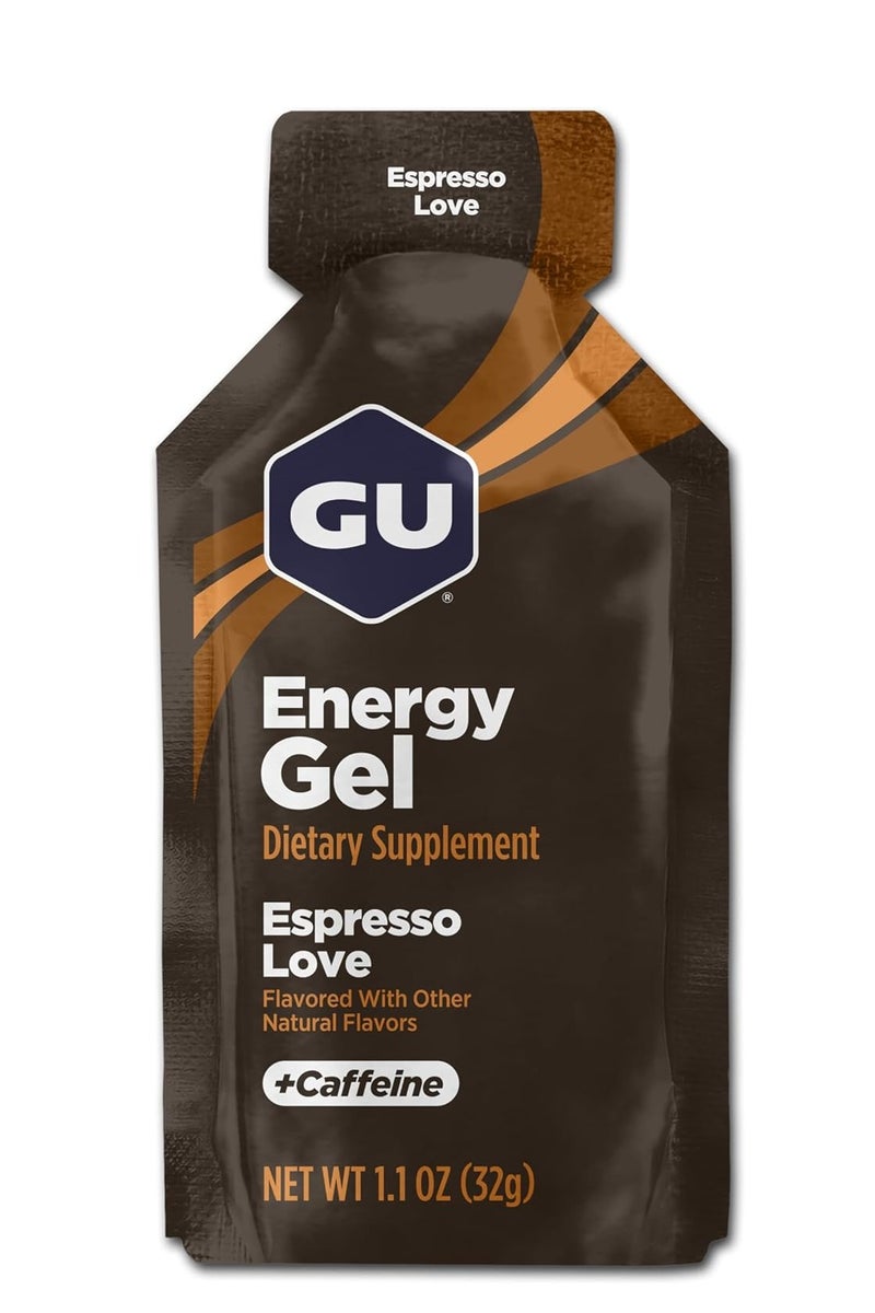 Gu Energy Gel, Espresso Lovers, 1 Piece, Quick and Sustained Energy, Electrolyte Replacement
