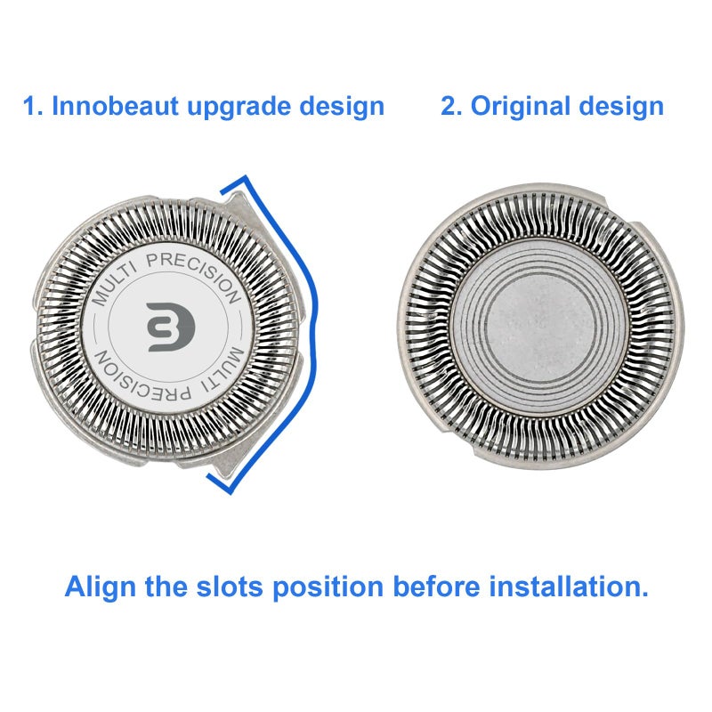 innobeaut SH30 Replacement Heads Compatible with Philips Norelco Series 3000, 2000, 1000 Shavers, Fit for S1560 Shaver, 6-Pack - Image 2