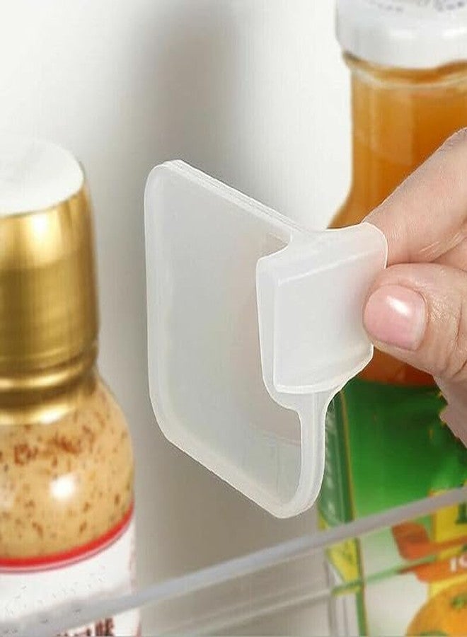 GION Space Dividing Bottle Food Packets Organizer for Refrigerator Internal Drawer Shelf Divider Clip/Fridge Drawers Storage Partition Clips (Set of 4Pcs) - Image 2