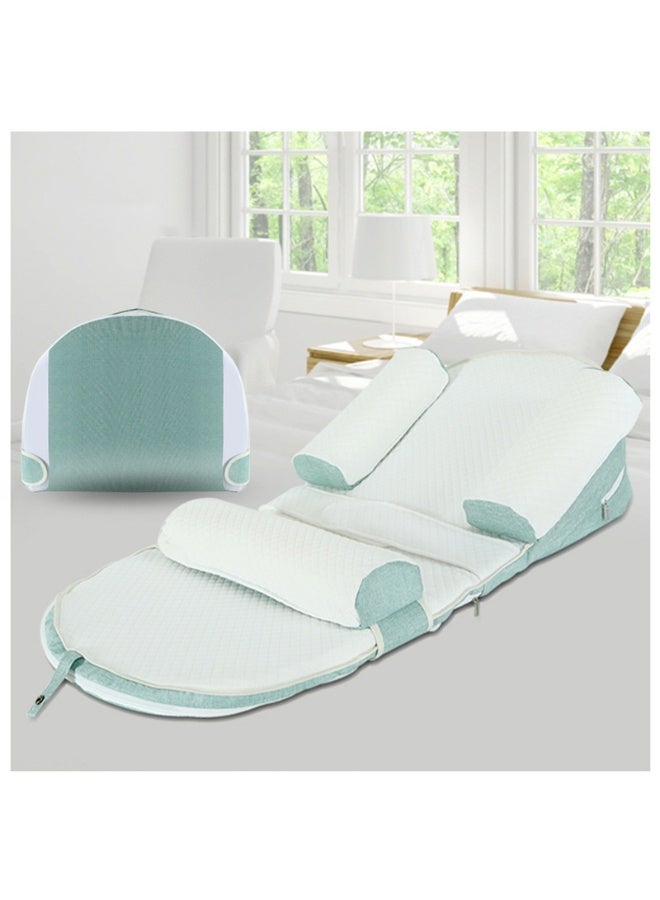 Baby Lounger, Baby Sleeping Nest, Anti-Reflux Pillow, 0-30° Height Adjustable Travel Crib, Relieves Vomiting Milk, Washable - Image 1