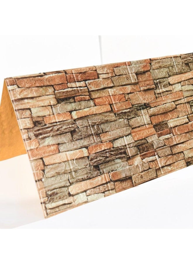 High Quality 3D Foam Wall Panel Brick Retro Wallpaper Ceiling Self Adhesive Wallpaper Background Wall Home Decoration 35cmX30cm 3/5/10Pcs 