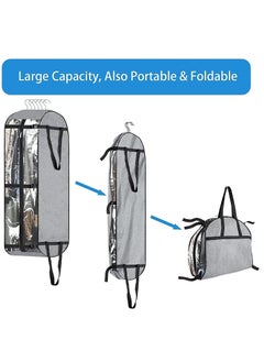 SYOSI Garment Bags for Travel & Closet Storage, Garment Bags for Hanging Clothes, 50" Clear Dance Garment Bags, Moving Bags for Clothes, Garment Bag Covers, Suit Bag For Men's Travel, Clothing Storage Bags  - Image 2