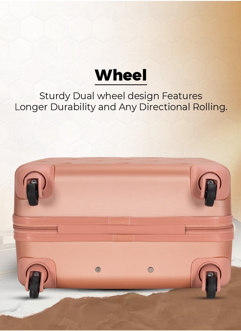 Stargold Single Hardside Spinner 4 Wheels Cabin Trolley Luggage With Number Lock 16 Inches Rose Pink  - Image 5