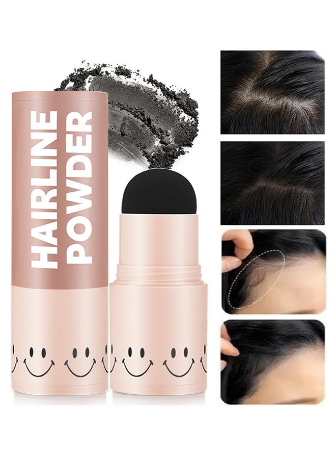 TIANWEI Mushroom Head Natural Modifying Hairline Powder-Natural Black Shade Hairline Powder,Shadow Sponge Pen Waterproof Hair Root Concealer For Thinning Hair Root Touch-Up - Image 1