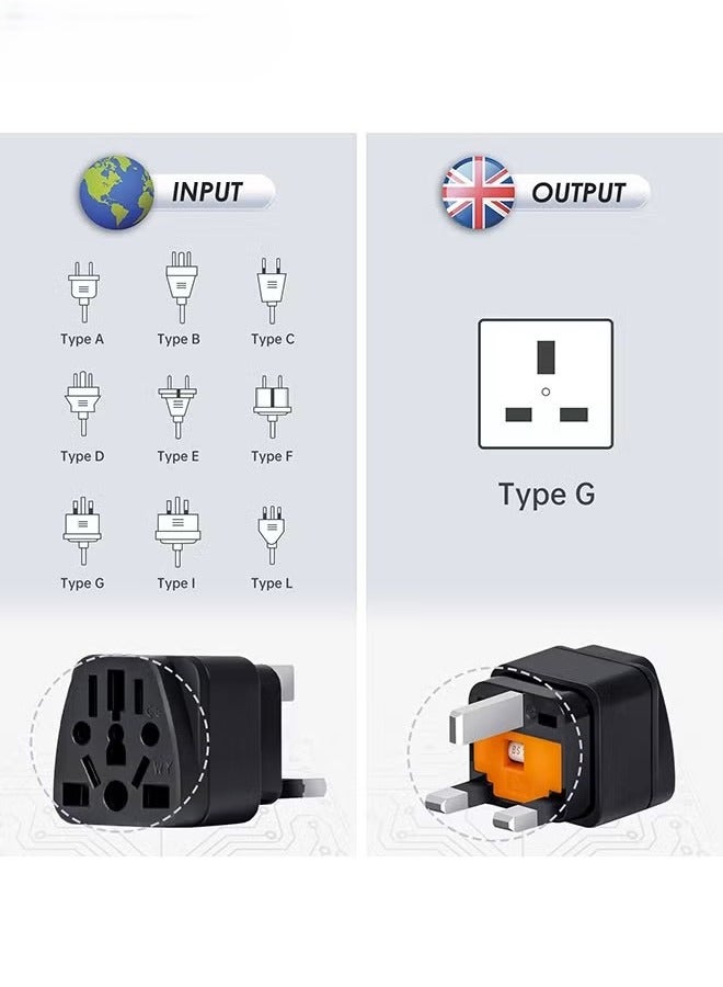 3-Pack Universal Travel Adapter Plug Converter,Multifunction International Mini 3-Pinu00262-Pin Power Wall Plug Adapter,Converts JP/AU/CN to UK/US/EU,Safeu0026Versatile Wall Charger for phones,Laptopsu0026More - Image 3