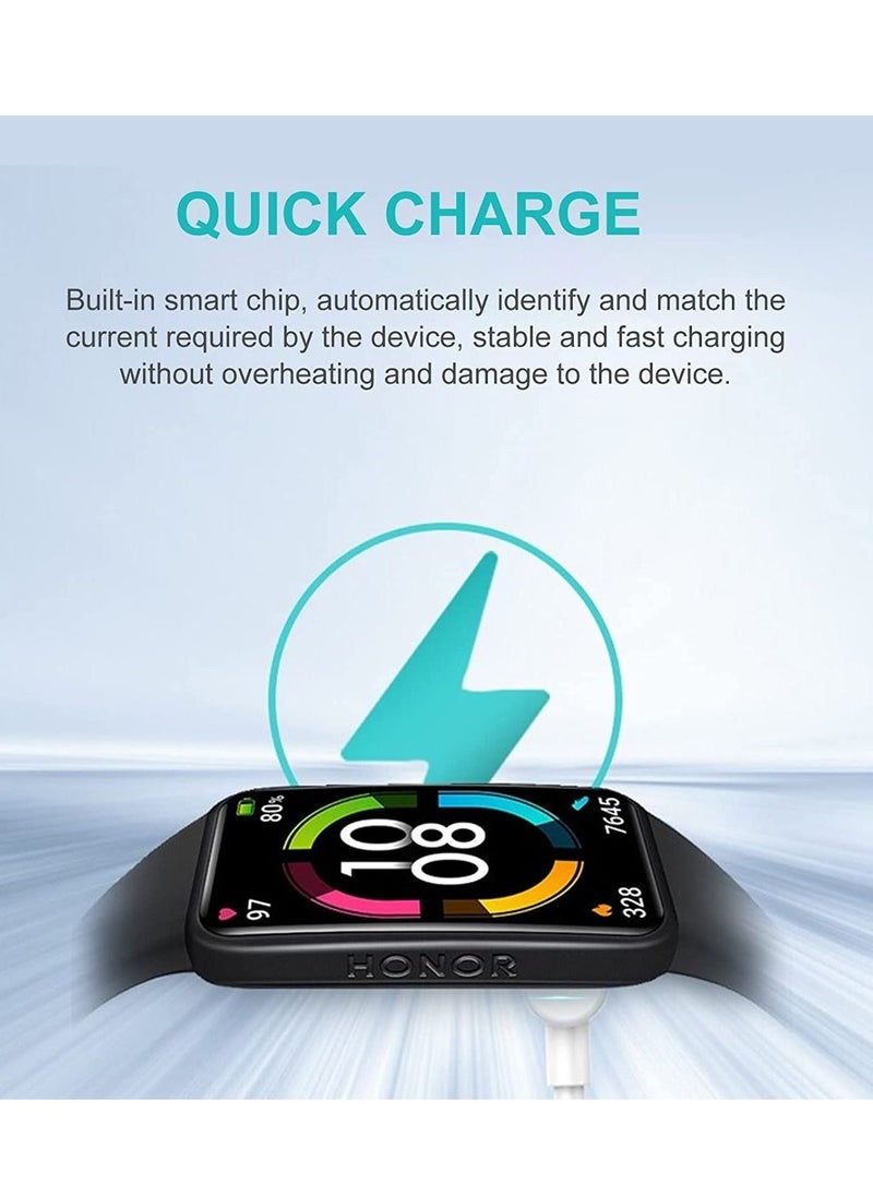 Charger Compatible with Huawei Watch Fit, USB Charging Cable Cord Base Dock Charger Adapter Stand For Huawei Band 6 smartwatch (Black) - Image 3