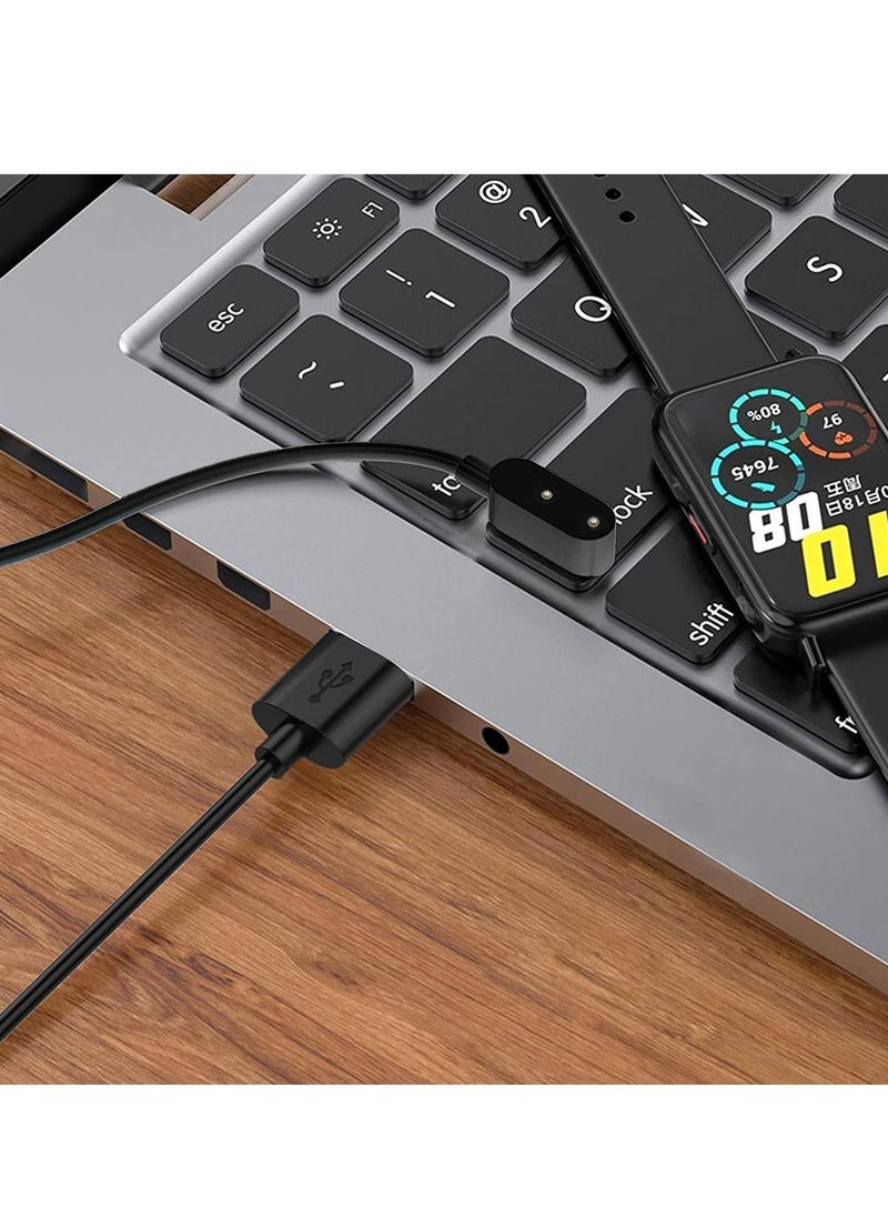 Charger Compatible with Huawei Watch Fit, USB Charging Cable Cord Base Dock Charger Adapter Stand For Huawei Band 6 smartwatch (Black) - Image 5