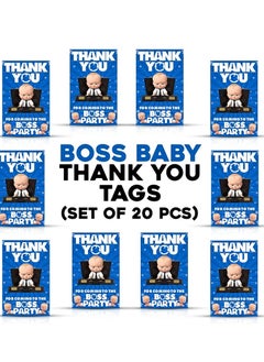 Generic Boss Baby Thank You for Coming Gift Tags for Birthday, Boss Baby Thank You Label Tags for Birthday, Bridal Shower, Wedding, Baby Shower, Graduation, Thanksgiving Favor (Pack of 20)  - Image 3