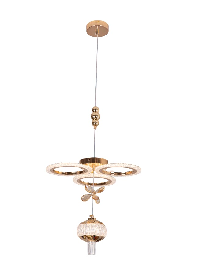 بيست باور ثريا سقف دائرية LED موديل 9876 – بقدرة 25 واط وقطر 35 سم مع تعليق قابل للتعديل حتى 80 سم – إضاءة ديكور داخلية لغرفة المعيشة والنوم والطعام - Image 2