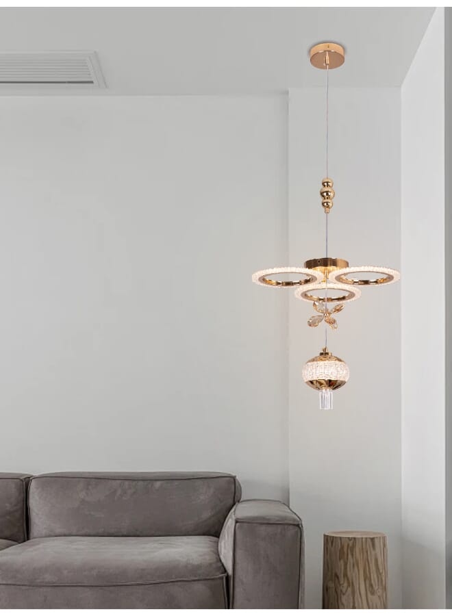 بيست باور ثريا سقف دائرية LED موديل 9876 – بقدرة 25 واط وقطر 35 سم مع تعليق قابل للتعديل حتى 80 سم – إضاءة ديكور داخلية لغرفة المعيشة والنوم والطعام - Image 1