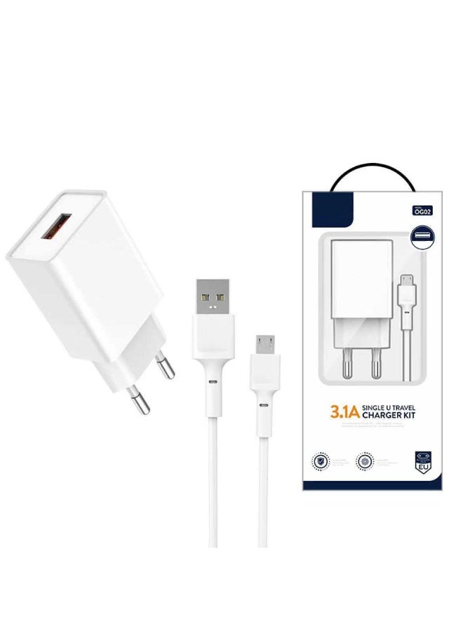 Fast charger micro USB single U Travel 3.1 A - Image 2