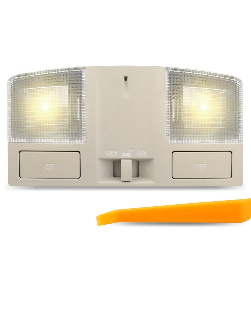 JUWEVAZU Overhead Console Dome Light Replacement LED Interior Roof Map Reading Lamp Fit for Mazda 3 2010 2011 2012 2013 Replace BBM469970B75 Without Sun Roof Mirror Side Lamp