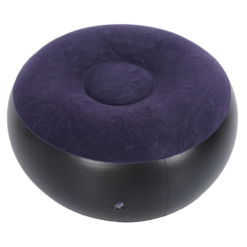 Portable Outdoor Camping Chair Inflatable Flocking Stool Footrest for Home Office Travel - Image 2