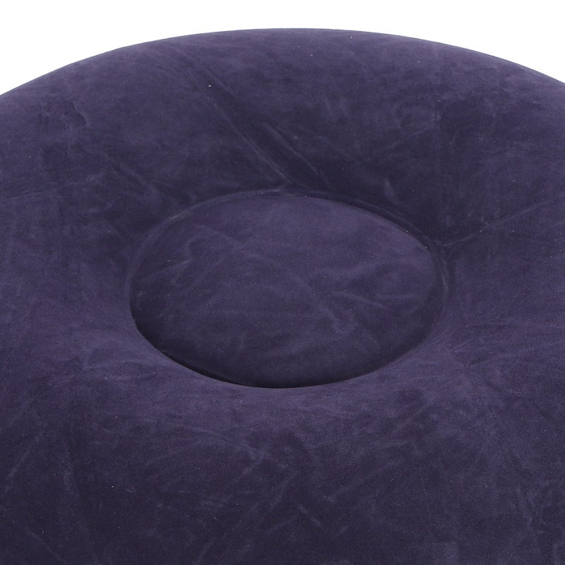 Portable Outdoor Camping Chair Inflatable Flocking Stool Footrest for Home Office Travel - Image 1
