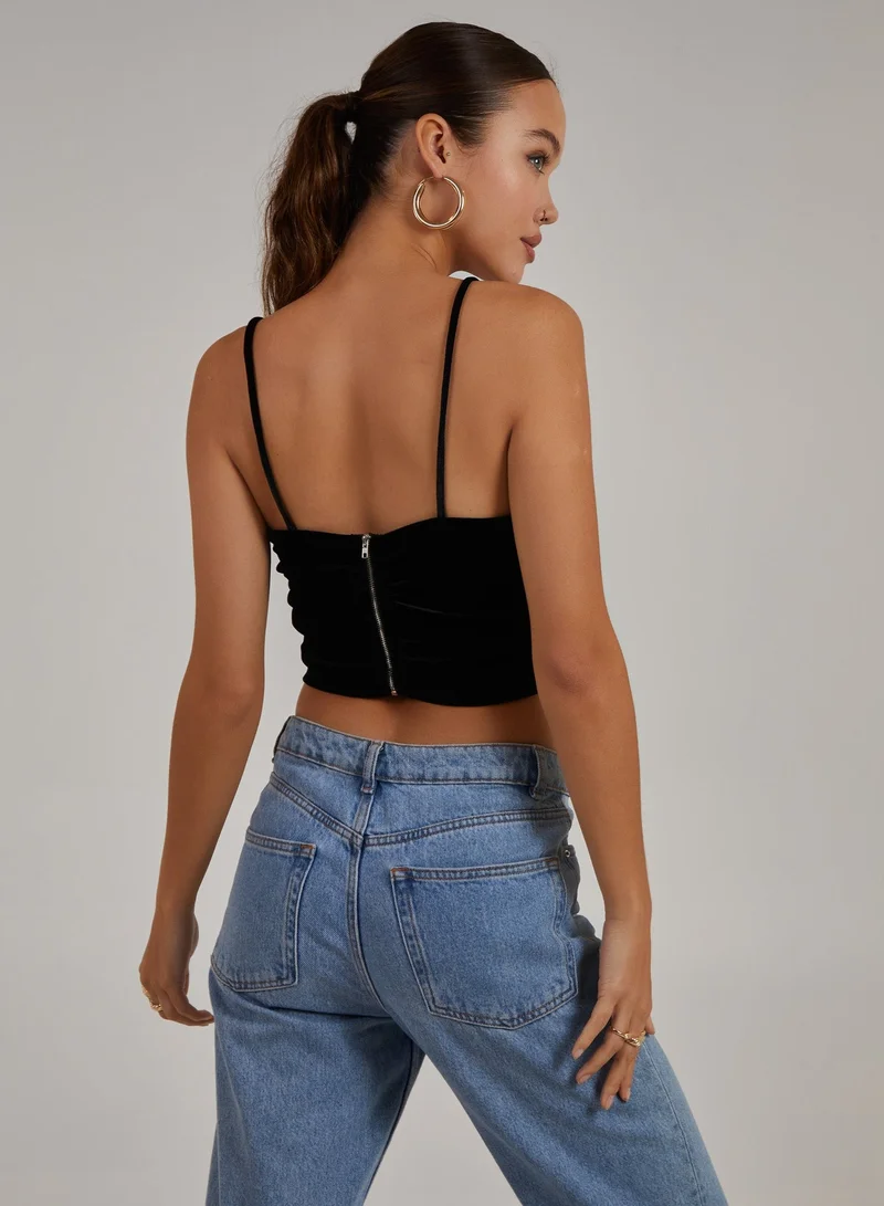 Pink Vanilla Lace Up Corset Crop Top