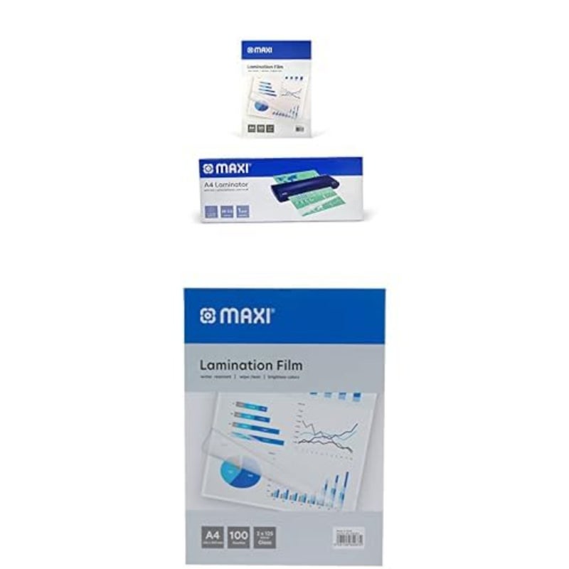 A4 LAMINATOR and LAMINATION POUCH 50PC + A4 Lamination Film 216 X 303 Mm 100 Piece - Image 2
