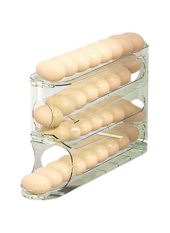 Generic - 4 Tier Egg Holder for Fridge - Egg Container Box - 30 Eggs Organizer for Refrigerator Storage, Automatic Scrolling Egg Holder, Space-Saving Egg Dispenser - Image 1