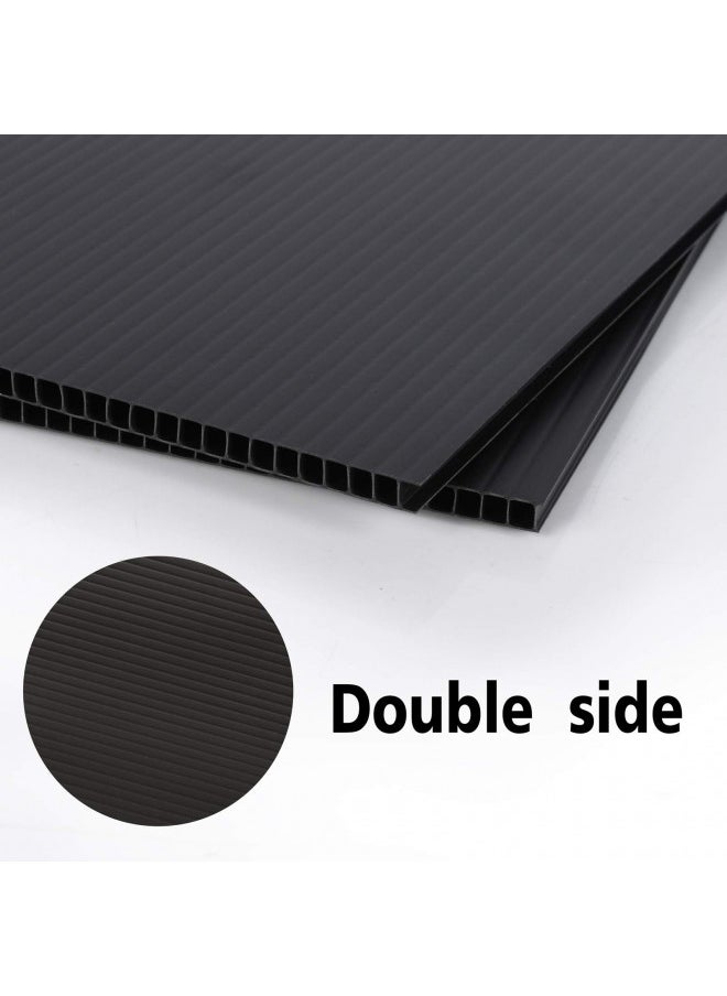 T-Sign - Corrugated Plastic Sheet for Indoor and Outdoor Use - 3/16 Inch Thick Poster Board, 24x36 Inches Pack of 2 Black Board Sheets Waterproof Coroplast Lightweight Blank Yard Signs - Image 1