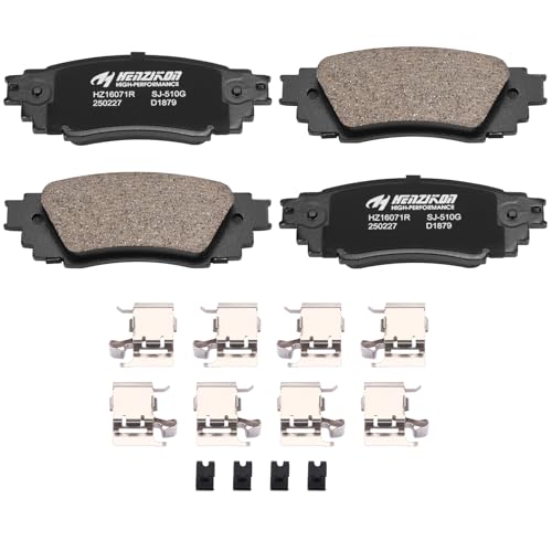 HYFTJYZ Ceramic Rear Brake Pads Set Compatible with 2016-2022 Lexus RX350;2019-2022 RX350L;2016-2022 RX450h;2018-2022 RX450hL All Models (D1879) - Image 1