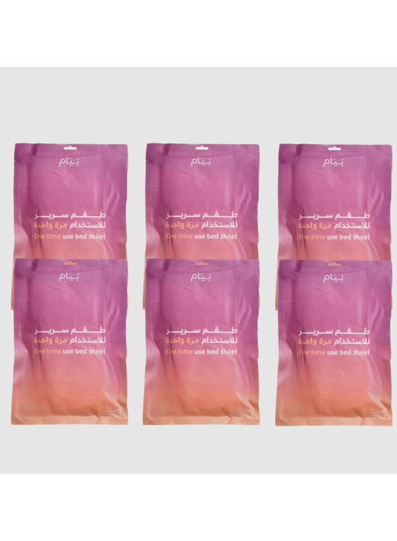 Neyam Set of 6 pieces Disposable Travel Bed Cover – Lightweight, Practical Solution for Clean and Comfortable Sleep on the Go, Includes Complete Bedding Accessories - Image 1