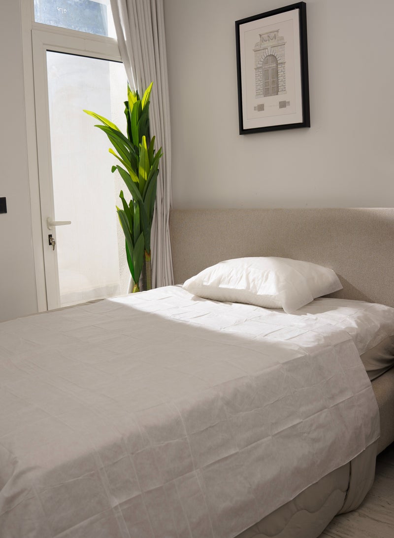 Neyam Set of 6 pieces Disposable Travel Bed Cover – Lightweight, Practical Solution for Clean and Comfortable Sleep on the Go, Includes Complete Bedding Accessories - Image 5