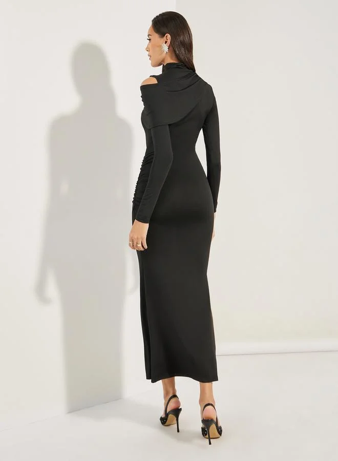 ستايلي Asymmetric Black Dress
